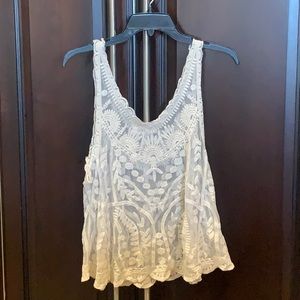 Large lace tank top